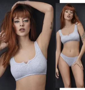 ART.AV6005 CONJUNTO DE MORLEY TOP CON ESCOTE V Y COLALESS