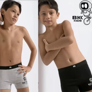 ART.BK604041 BOXER NIÑO ALGODON LISO CON ESTAMPA