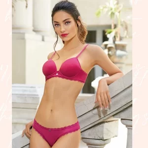 ART.KA4790 CONJUNTO SOFT DE MICROFIBRA LISA CON PUNTILLA Y COLALESS