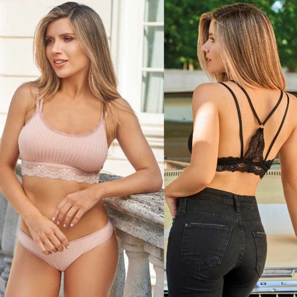 ART.KA8171 CONJUNTO TOP MORLEY CON PUNTILLA Y COLALESS