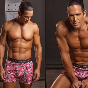 ART.LM947 BOXER DE ALGODON ESTAMPADO Y ELASTICO PERSONALIZADO FLORES  JAPON