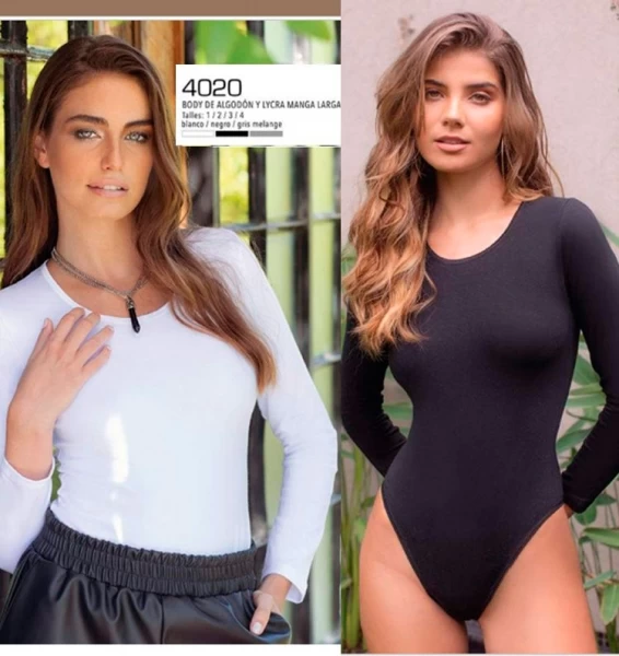 ART.ME4020 BODY DE ALGODON Y LYCRA MANGA LARGA