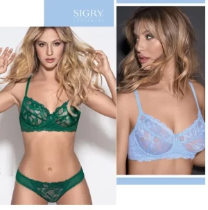 ART.SY171921 CONJUNTO CORPIÑO CON ARCO Y COLALESS DE PUNTILLA Y TUL