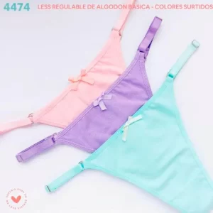 ART.VI4474P PACK X3 BOMBACHAS COLALESS REGULABLE ALGODON LYCRA LISA ENVIVADA