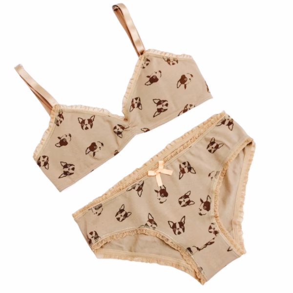 ART.VI459 CONJUNTO TEEN ALGODON ESTAMPADO  CON CORPIÑO ARMADO