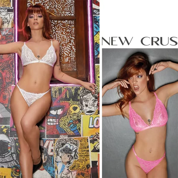 ART.AV1001 CONJUNTO TRIANGULO DE PUNTILLA SIN COPA CON COLALESS