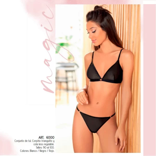 ART.AV6000 CONJUNTO TRIANGULO DE TUL SIN COPA CON COLALES