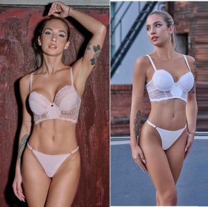 ART.KA8195 CONJUNTO SOFT PUSH UP DE PUNTILLA Y MICROFIBRA CON LESS REGULABLE