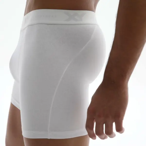 ART.XY1389 BOXER ALGODÓN LYCRA LISO PINZA CENTRAL PIERNA LARGA