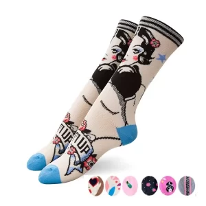 ART.PE202 PACK X3 MEDIAS DAMA ESTAMPADA