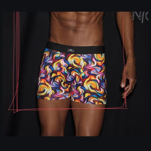 ART.XY9002 BOXER ALGODON Y LYCRA ESTAMPADO ONDA COLOR
