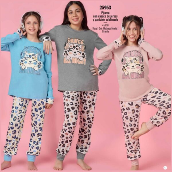 ART.LX25953 PIJAMA NENA CASACA DE JERSEY Y PANTALON SUBLIMADO