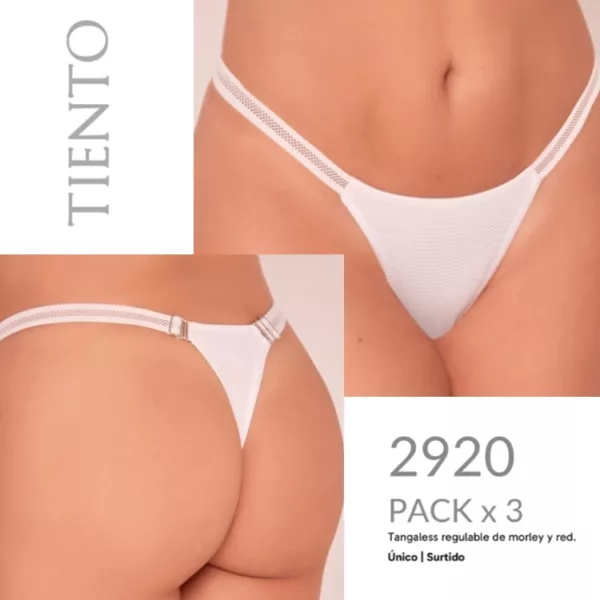 ART.TI2920 PACK X3 BOMBACHAS TANGA LESS REGULABLES DE MORLEY Y RED
