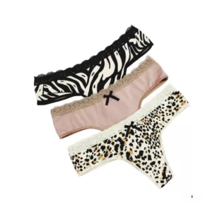 VI5018P ART.VI5018P PACK X3 CULOTTE LESS MICROFIBRA ESTAMPADA PUNTILLA EN CINTURA