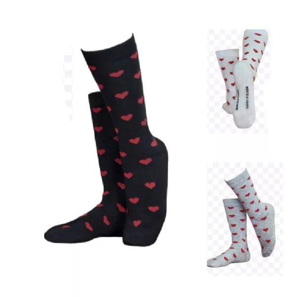 ART.PK67014 PACK X3 MEDIAS 1/2 CAÑA DAMA CON MOTIVOS "Lovely"